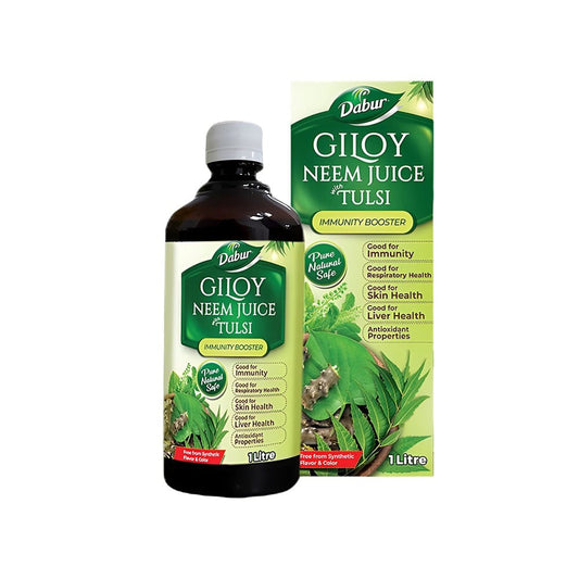 Dabur Giloy Neem with Tulsi Immunity Booster Herbal Juice : 1 ltr