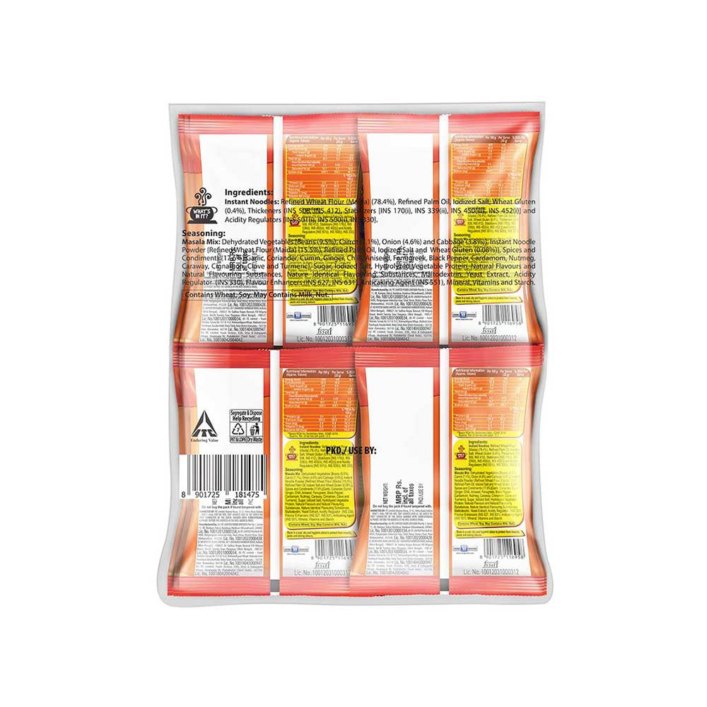 Yippee Magic Masala Instant Noodles with Added Veggies - Pack of 2 : 2 x 12 x 60 g
