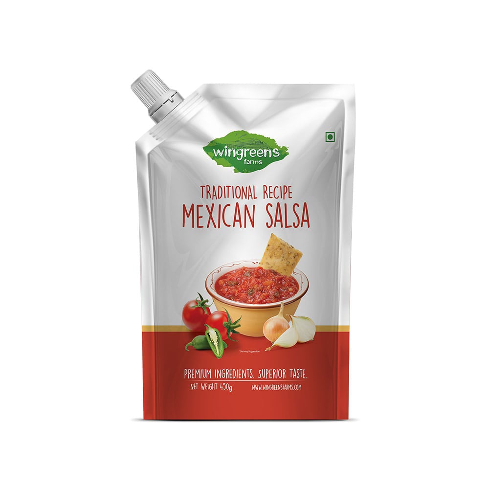 Wingreens Farms Traditional Recipe Mexican Salsa Sauce - Pack of 2 : 2 x 450 g