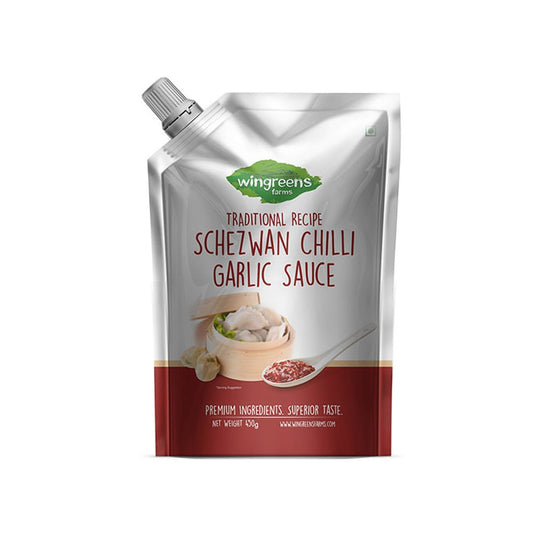 Wingreens Farms Traditional Recipe Schezwan Chilli Garlic Sauce - Pack of 2 : 2 x 450 g