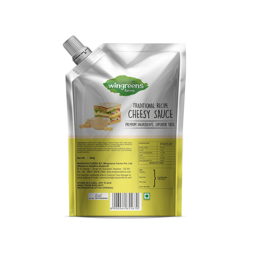 Wingreens Farms Cheesy Sauce - Pack of 2 : 2 x 450 g