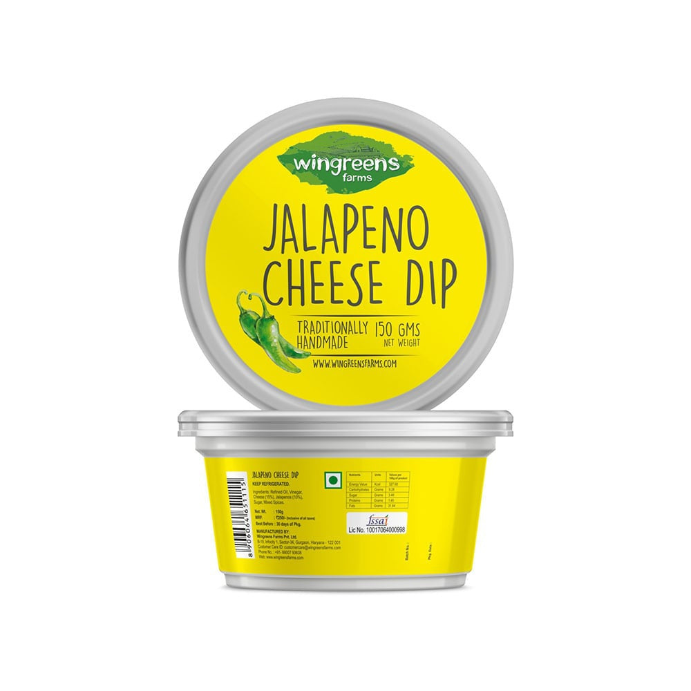Wingreens Farms Jalapeno Cheese Dip - Pack of 2 : 2 x 150 g