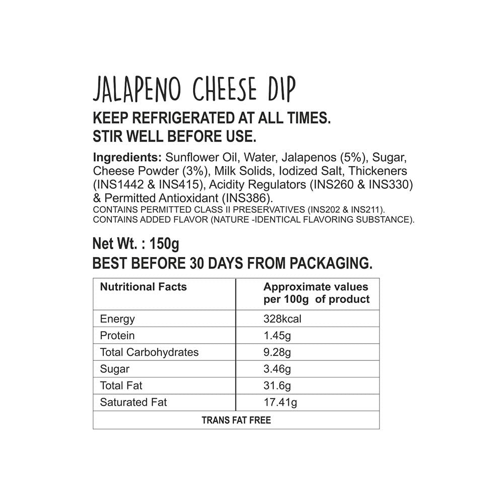 Wingreens Farms Jalapeno Cheese Dip - Pack of 2 : 2 x 150 g