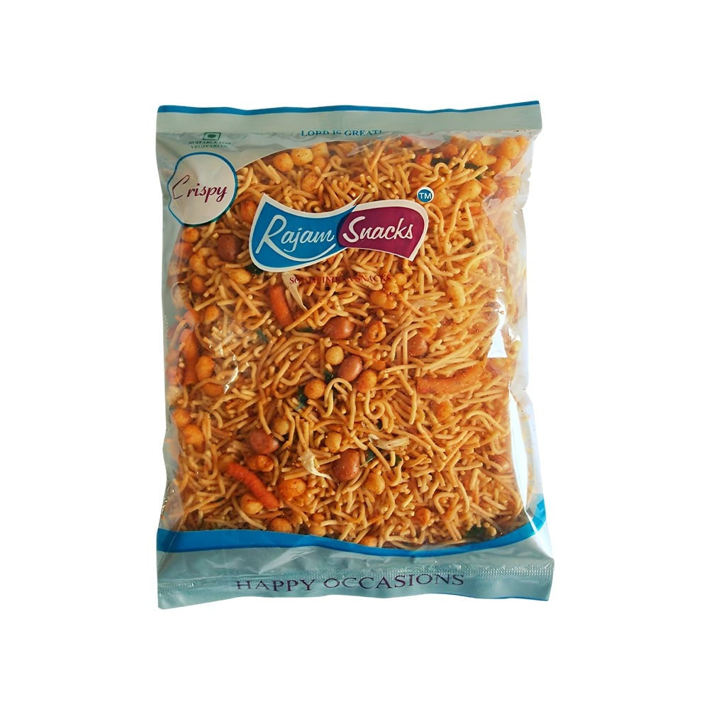 Rajam Snacks Garlic Mixture Namkeen : 180 g