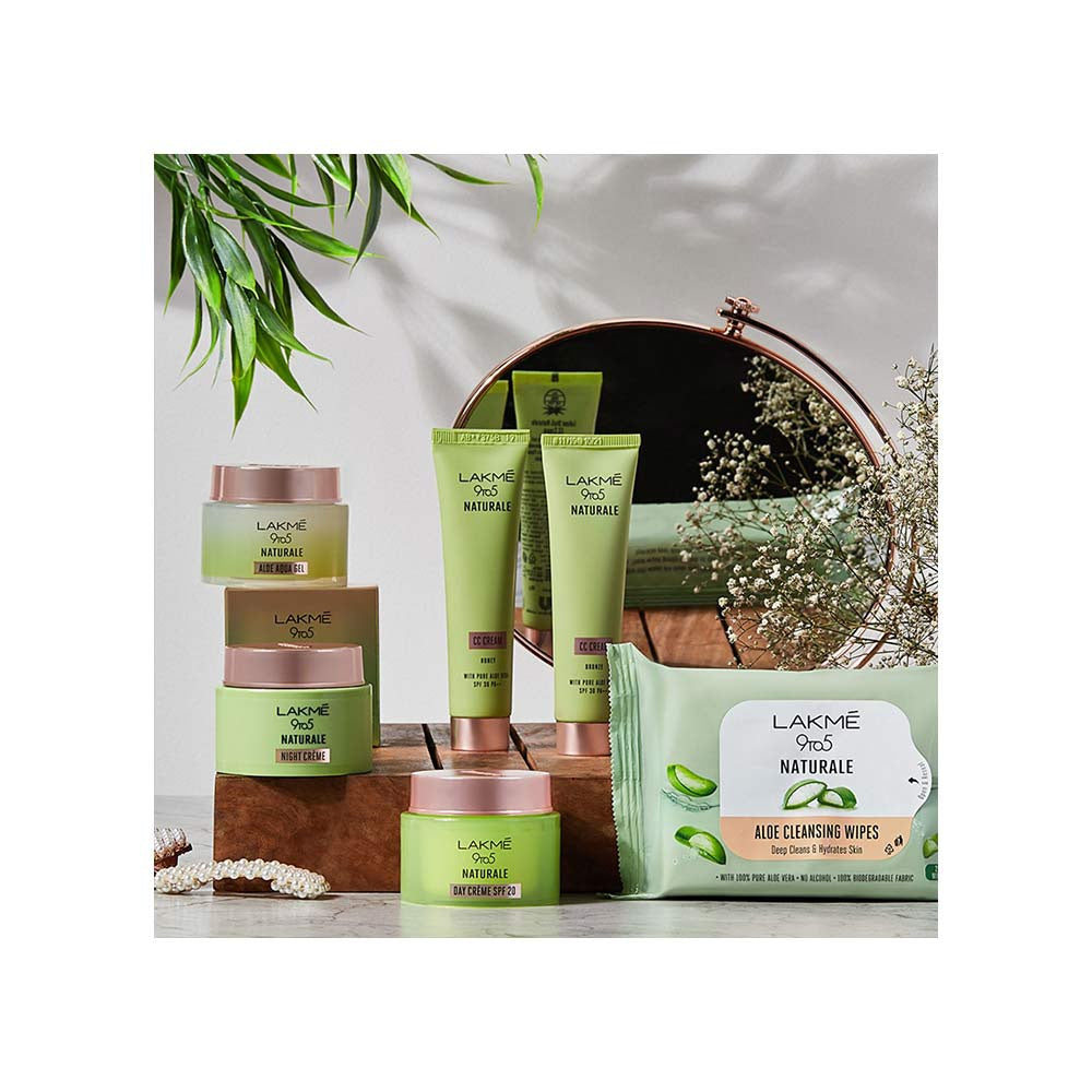 Lakme 9To5 Naturale Aloe Cleansing Face Wipes : 25 pcs