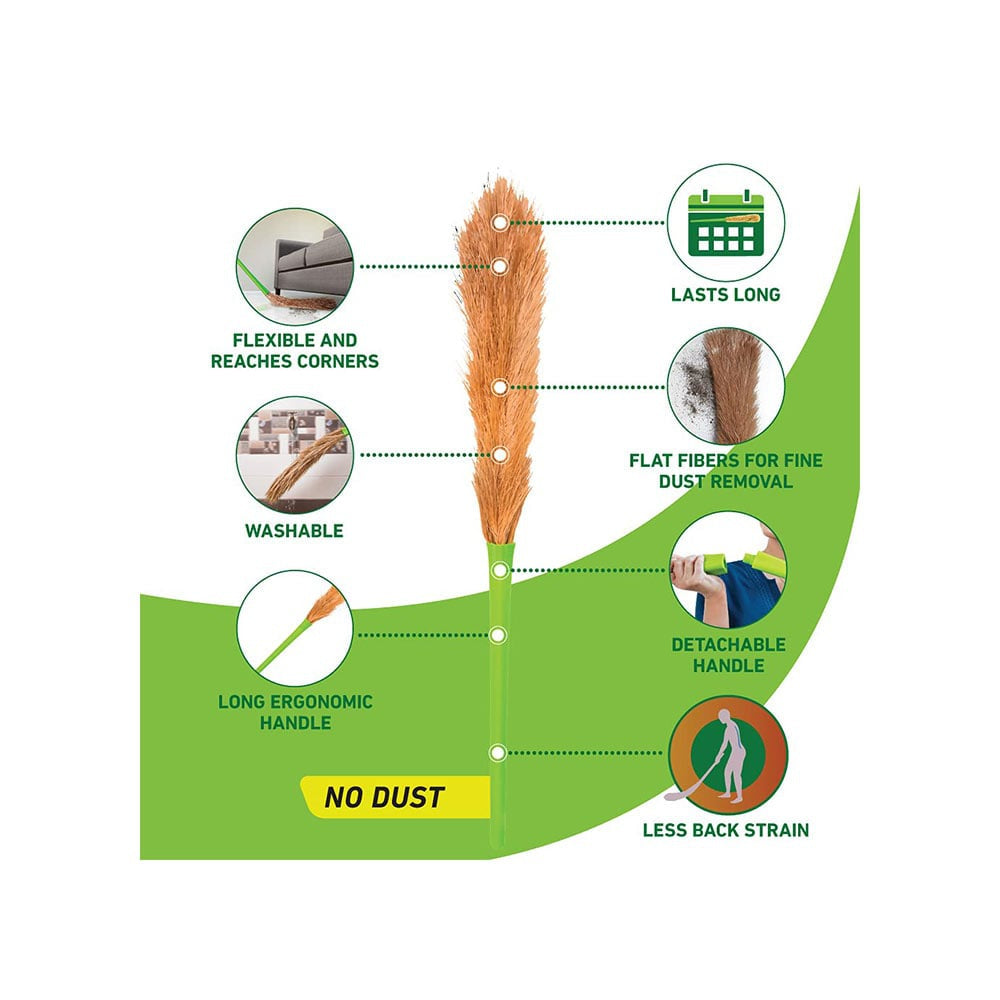 Scotch Brite Non Dust Broom / Jhadu (Fiber Blades) : 1 unit