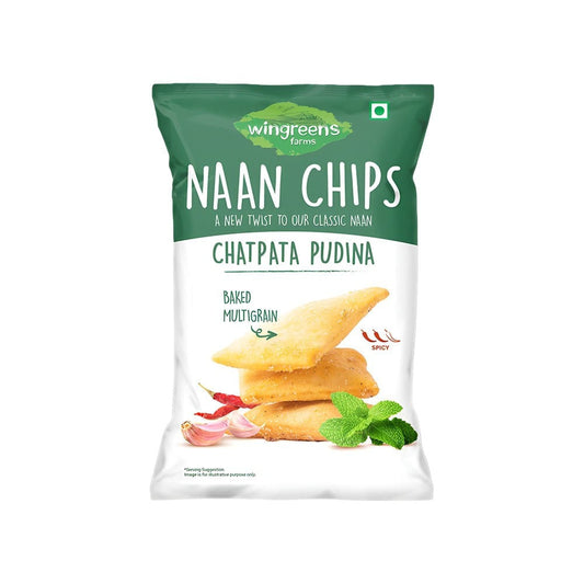 Wingreens Farms Chatpatta Pudina Naan Chips : 60 g