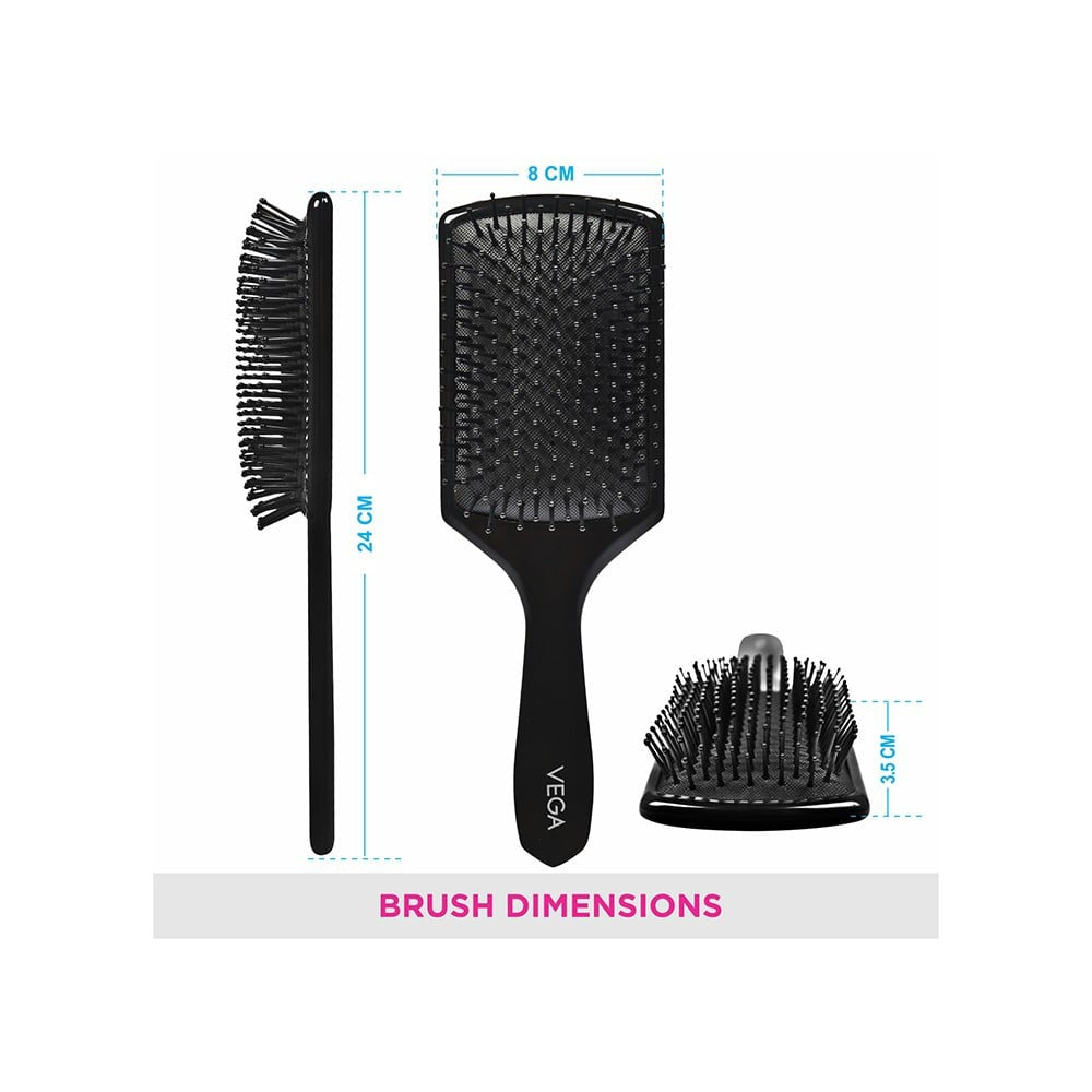 Vega Paddle Hair Brush - 8586 (Black) : 1 unit