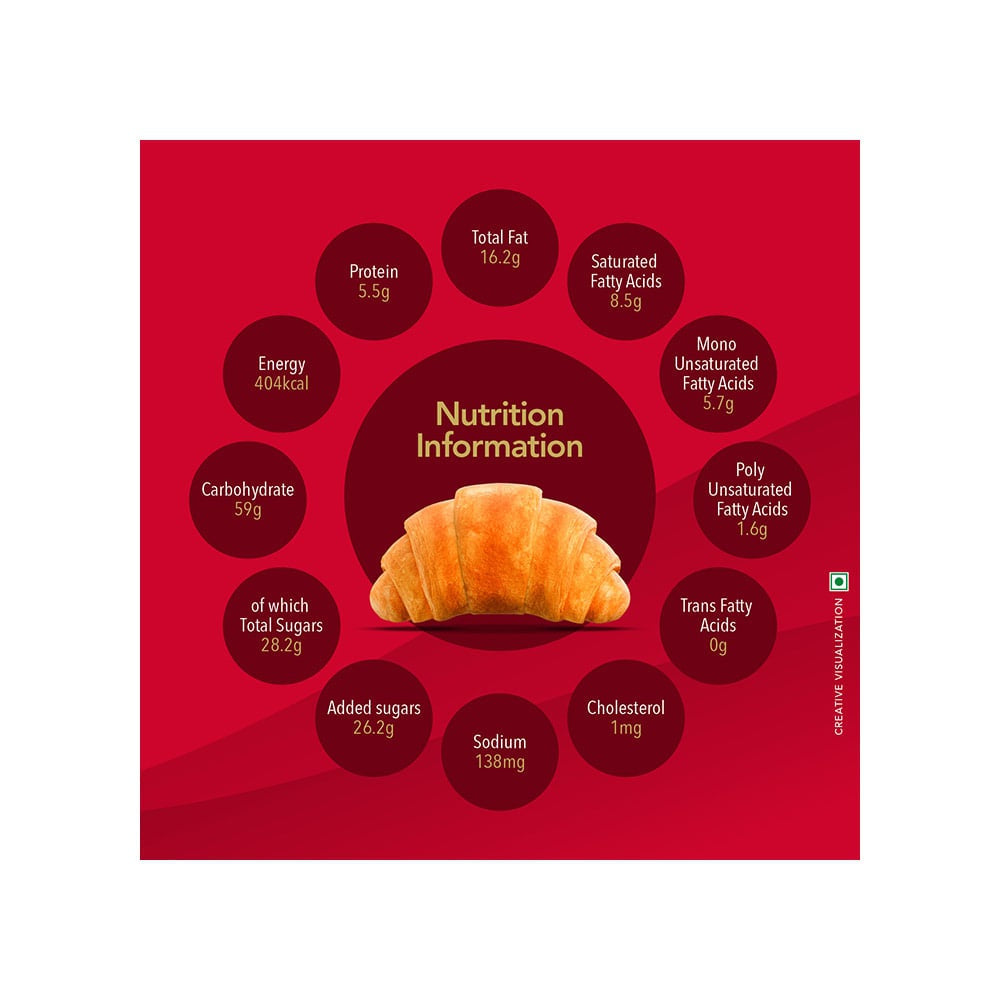 Britannia Treat Croissant with Mixed Fruit Creme Filling : 47 g
