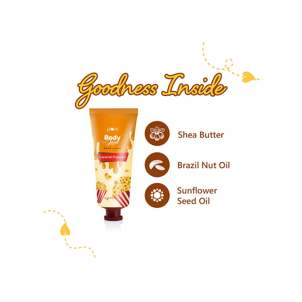 Plum BodyLovin' Caramel Popcorn Hand Cream : 50 g