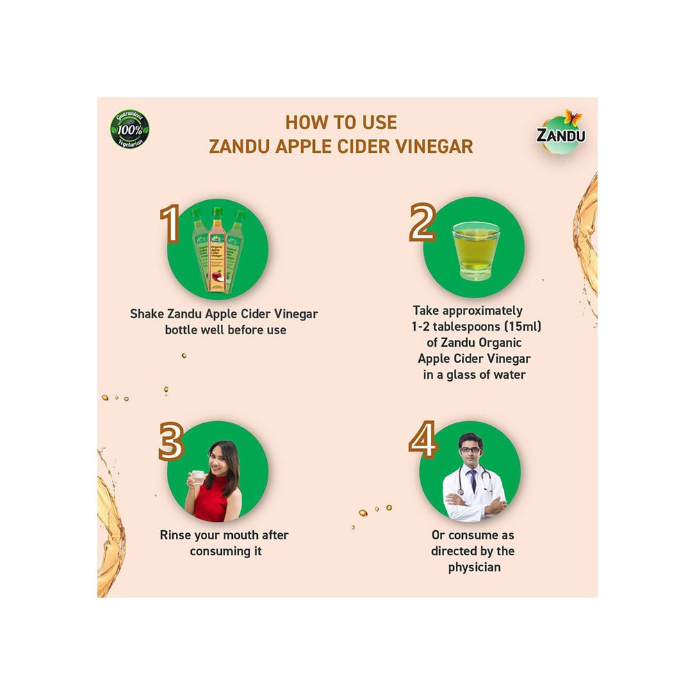 Zandu Organic Apple Cider Vinegar : 500 ml