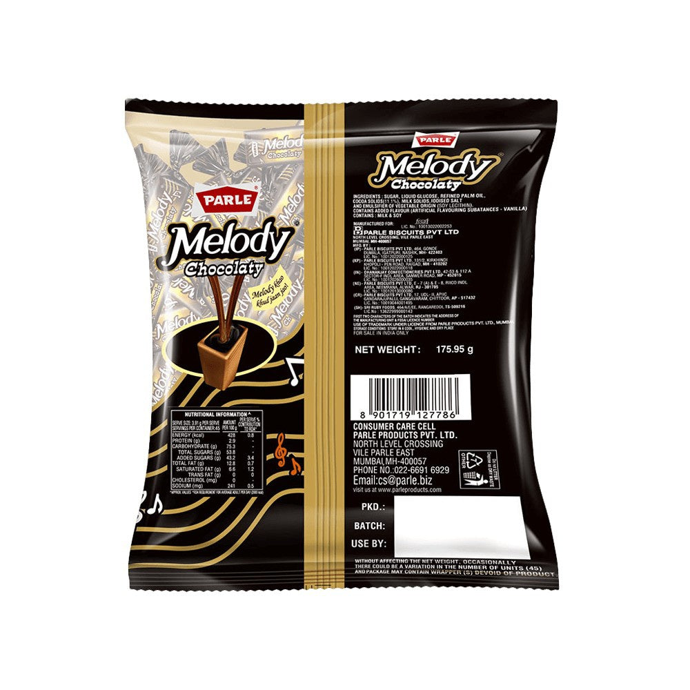 Parle Melody Chocolaty Candy - Pack of 2 : 2 x 175.95 g