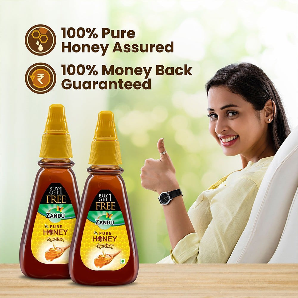 Zandu Pure Honey - Buy 1 Get 1 Free : 2 x 400 g