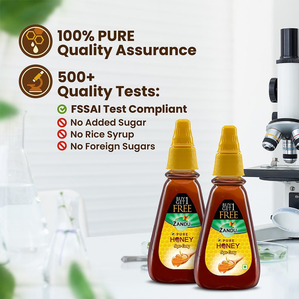 Zandu Pure Honey - Buy 1 Get 1 Free : 2 x 400 g