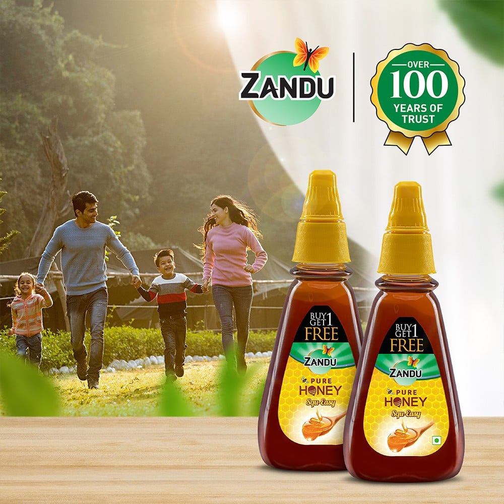 Zandu Pure Honey - Buy 1 Get 1 Free : 2 x 400 g