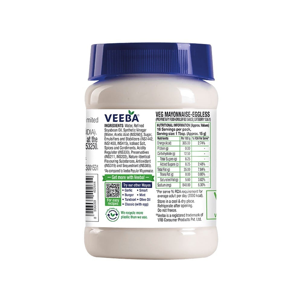 Veeba Veg Eggless Mayonnaise - Pack of 2 : 2 x 250 g