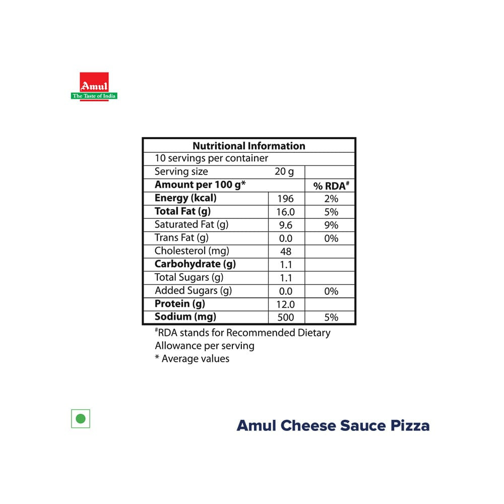Amul Pizza Cheese Sauce - Pack of 2 : 2 x 200 g
