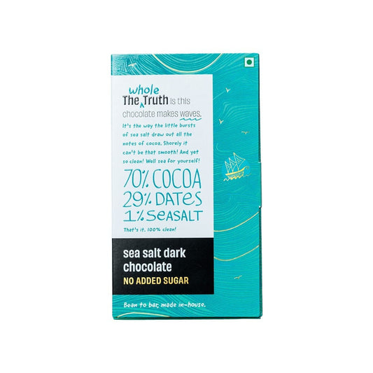 The Whole Truth Sea Salt Dark Chocolate Bar : 80 g