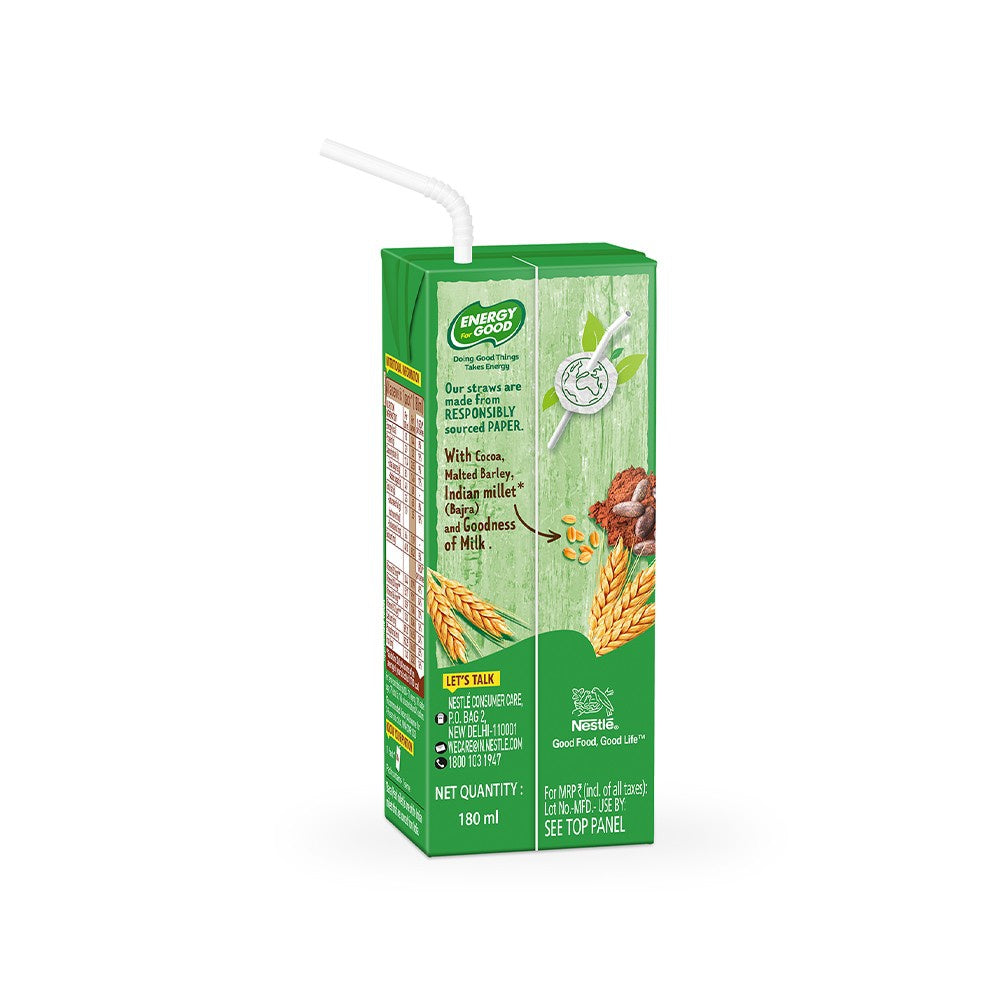 Nestle Milo RTD Malt Drink with Millets (Chocolate) - Pack of 2 : 2 x 180 ml