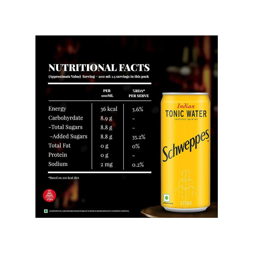Schweppes Indian Tonic Water - Pack of 2 : 2 x 300 ml