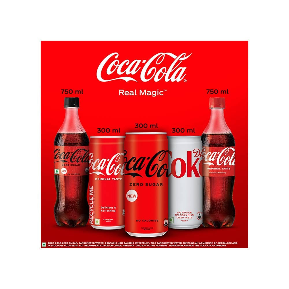 Coca-Cola Zero Sugar Soft Drink : 750 ml