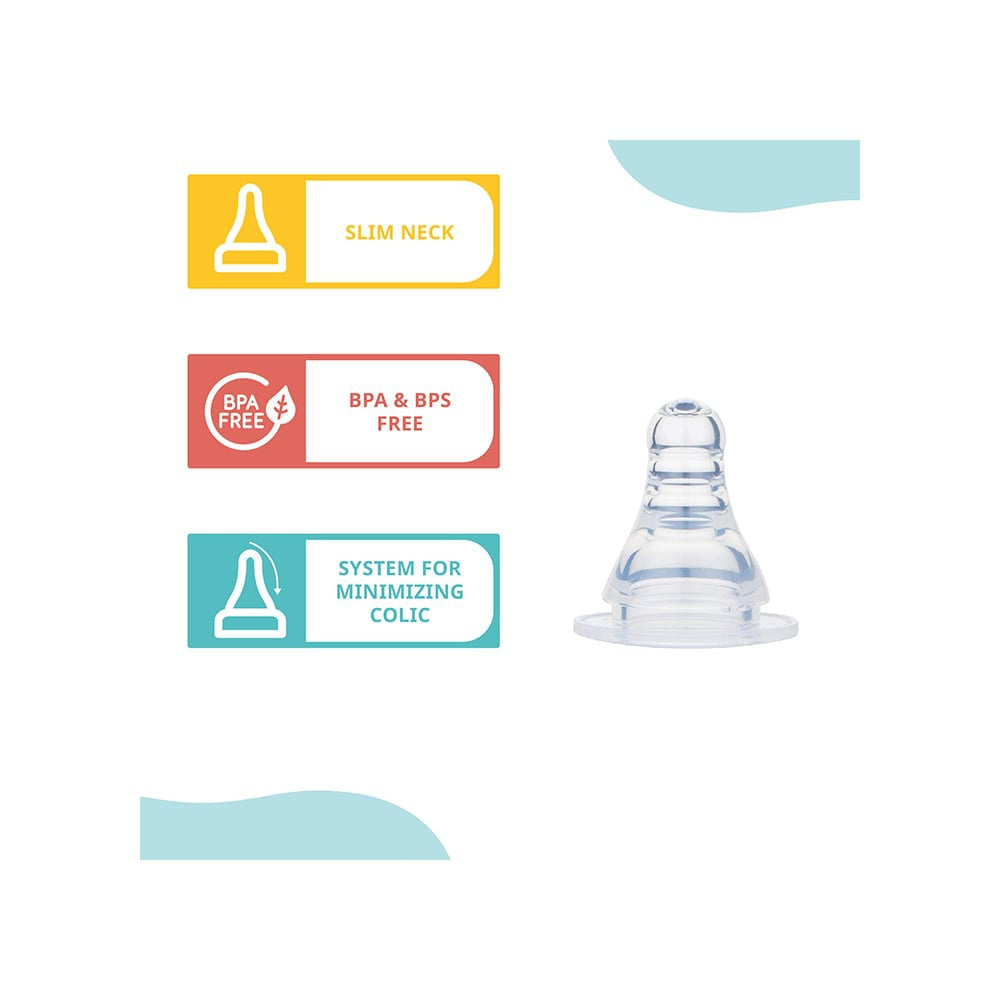 Pigeon Baby Peristaltic Feeding Nipple 9 months+, Large, Round Hole - Pack of 2 : 2 x 1 unit