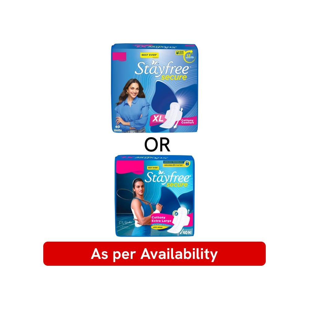 Stayfree Secure Cottony Comfort Sanitary Pads - Pack of 2 : 2 x 1 pack (40 pieces)