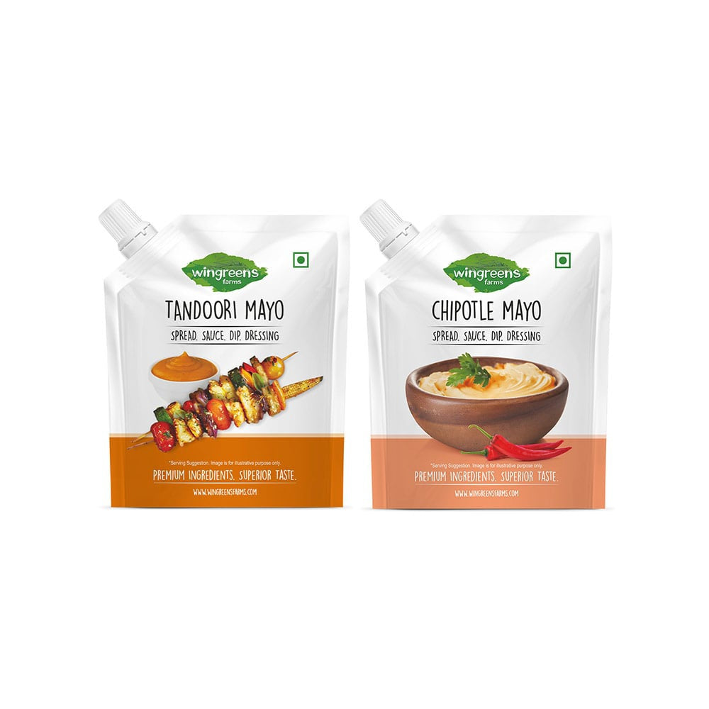 Wingreens Farms Chipotle Mayonnaise + Tandoori Mayonnaise Combo : 180 g + 180 g