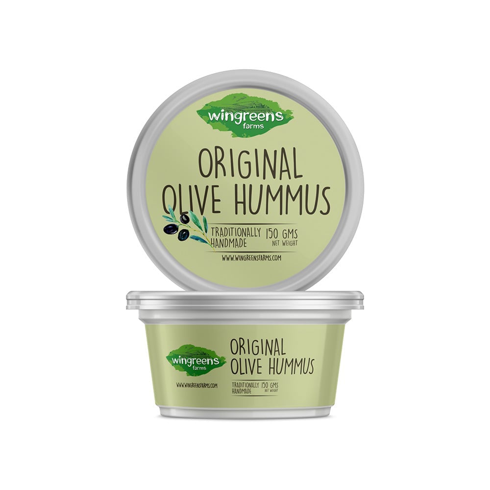Wingreens Farms Original Olive Hummus Dip - Pack of 2 : 2 x 150 g