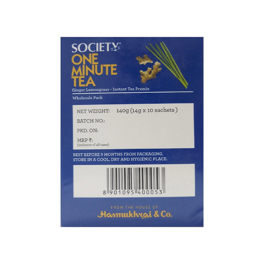 Society One Minute Ginger Lemongrass Instant Tea Premix - Pack of 2 : 2 x 140 g