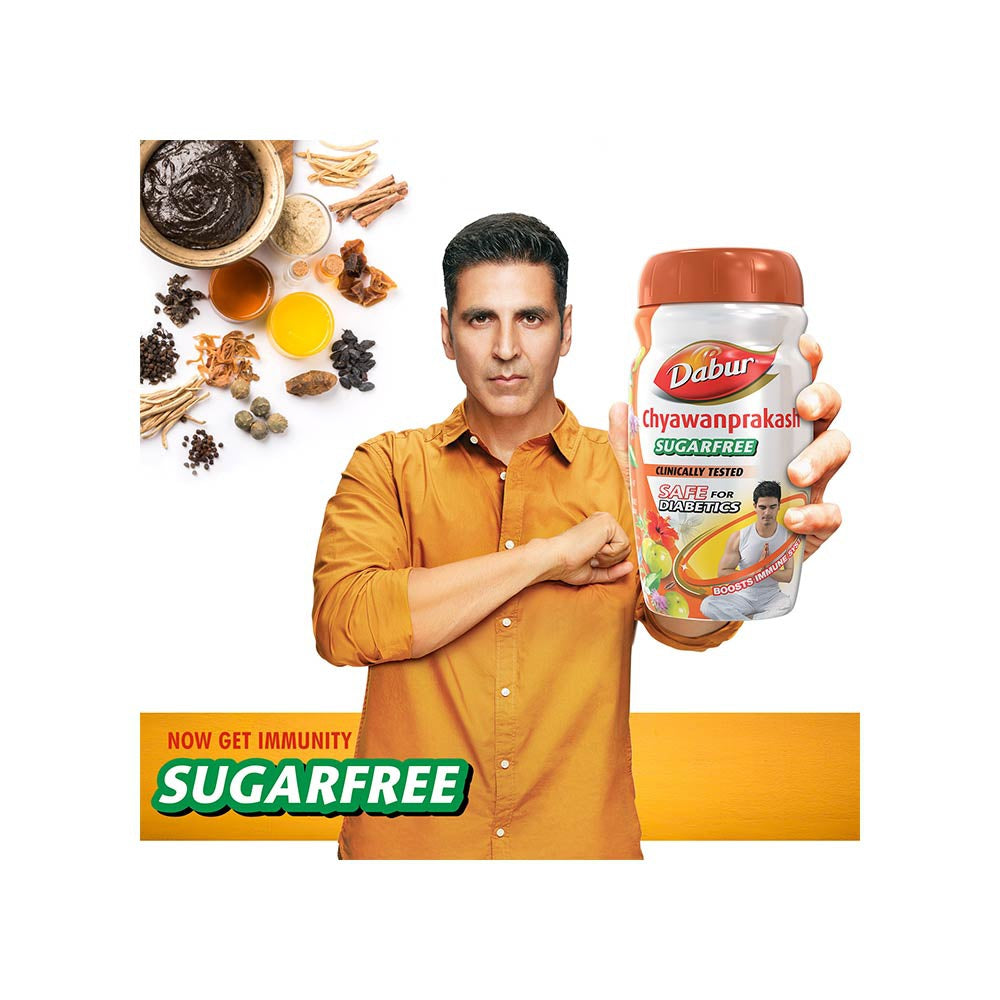Dabur Chyawanprash Sugar Free - Safe for Diabetics with 40+ Ayurvedic Herbs - Pack of 2 : 2 x 900 g