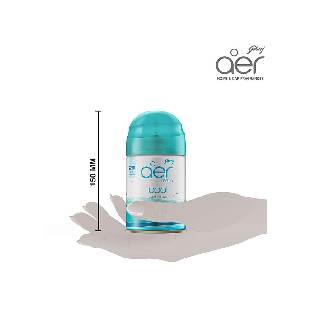 Godrej Aer Matic Air Freshener - Cool Surf Blue : 225 ml