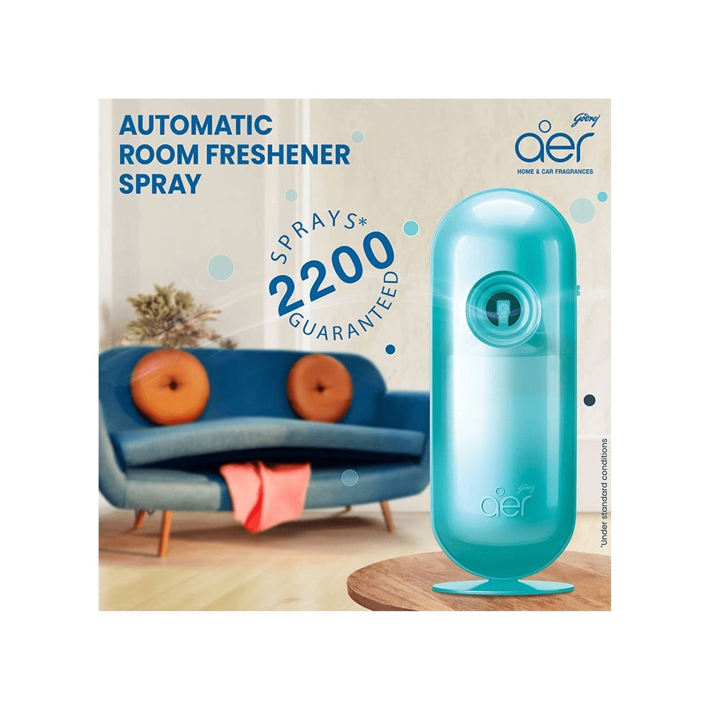Godrej Aer Matic Air Freshener - Cool Surf Blue (Machine + Refill) : 225 ml + 1 piece
