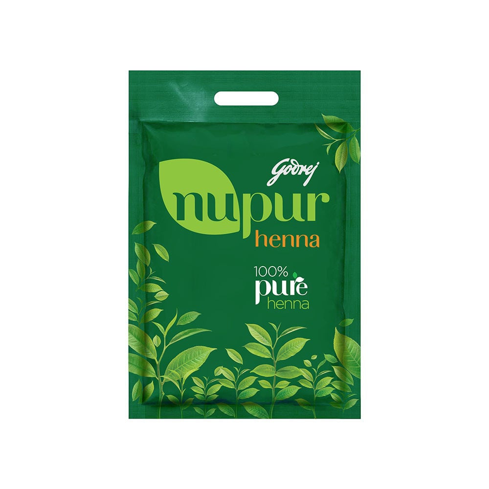 Godrej Nupur 100 % Pure Henna Hair Colour / Mehendi - Pack of 2 : 2 x 500 g