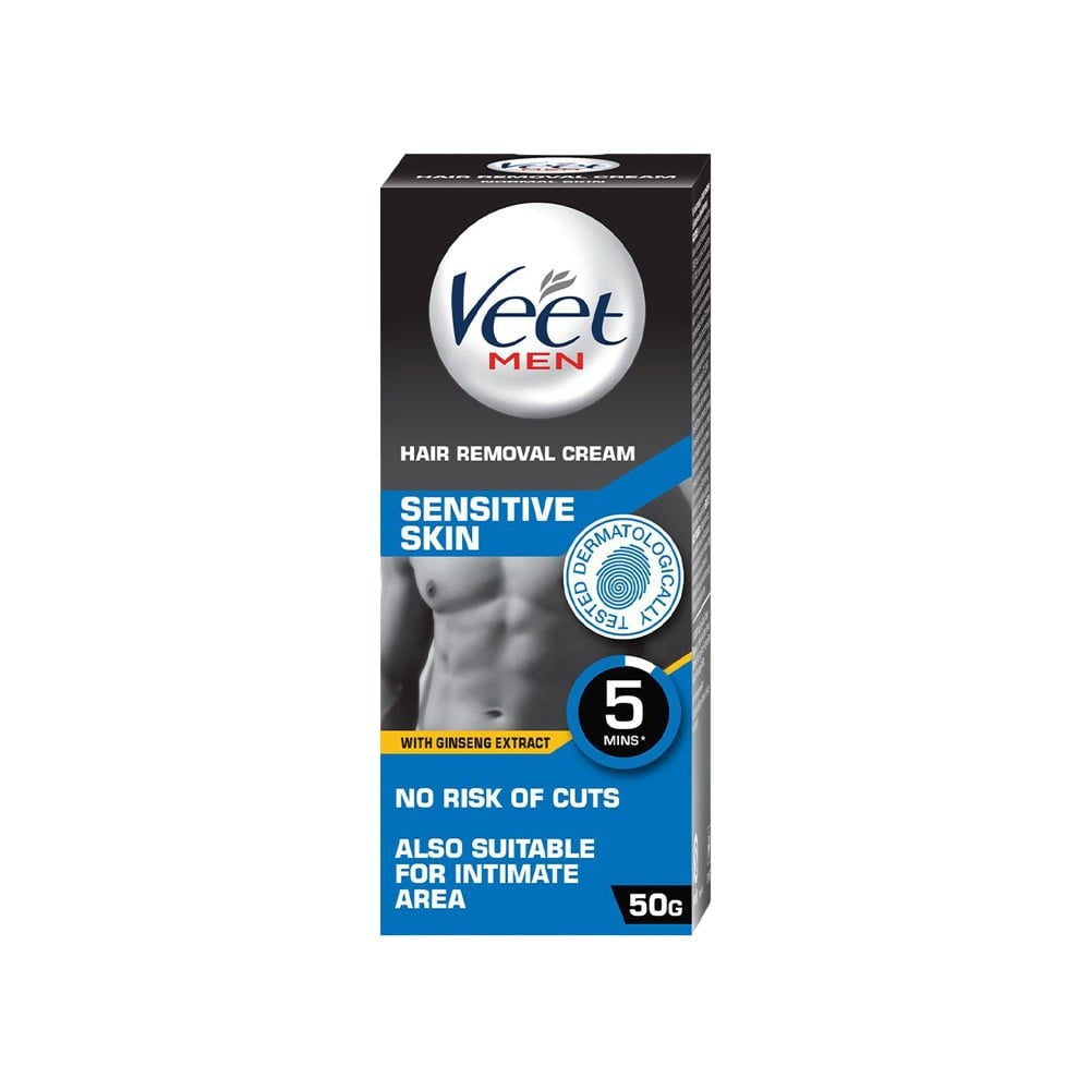 Veet Men's Hair Removal Cream (Sensitive Skin) - Pack of 2 : 2 x 50 g
