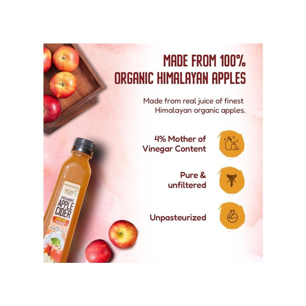 WOW Life Science Apple Cider Vinegar : 400 ml