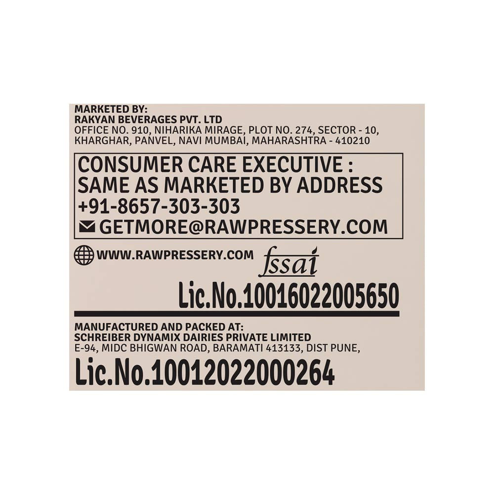 Raw Pressery Plain & Unsweetened Almond Beverage - Pack of 3 : 3 x 1 ltr