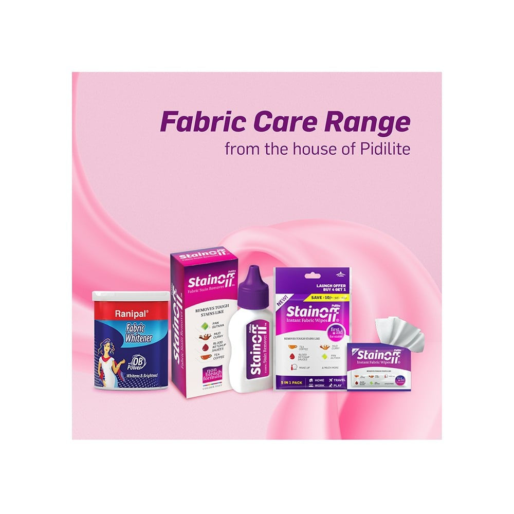 Pidilite Stainoff Instant Stain Remover Fabric Wipes : 5 pcs