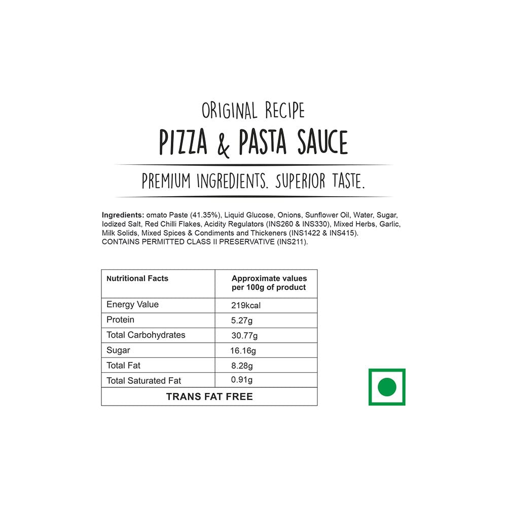 Wingreens Farms Original Recipe Pizza & Pasta Sauce : 600 g