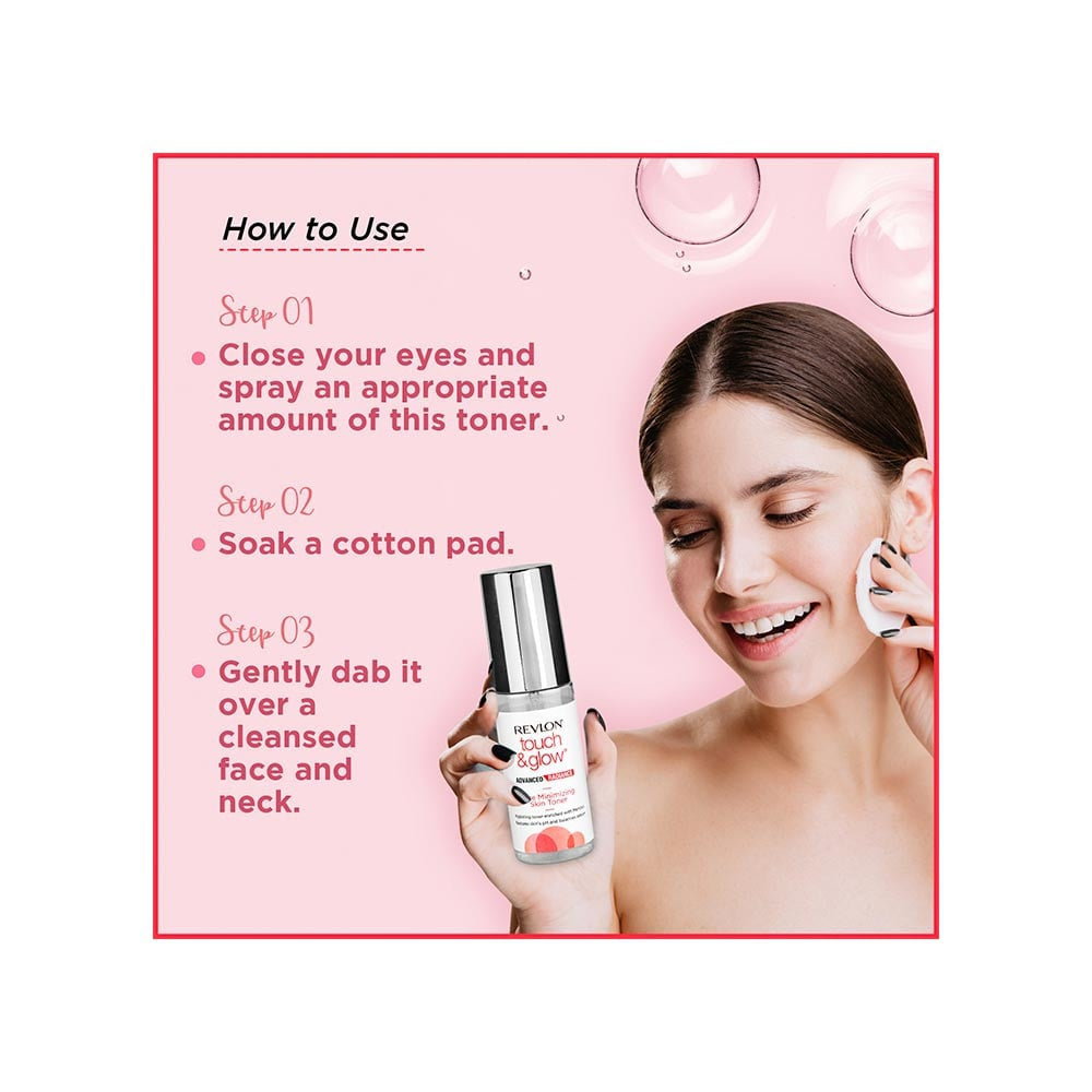 Revlon Touch & Glow Advanced Radiance Pore Minimizing Skin Toner : 50 ml