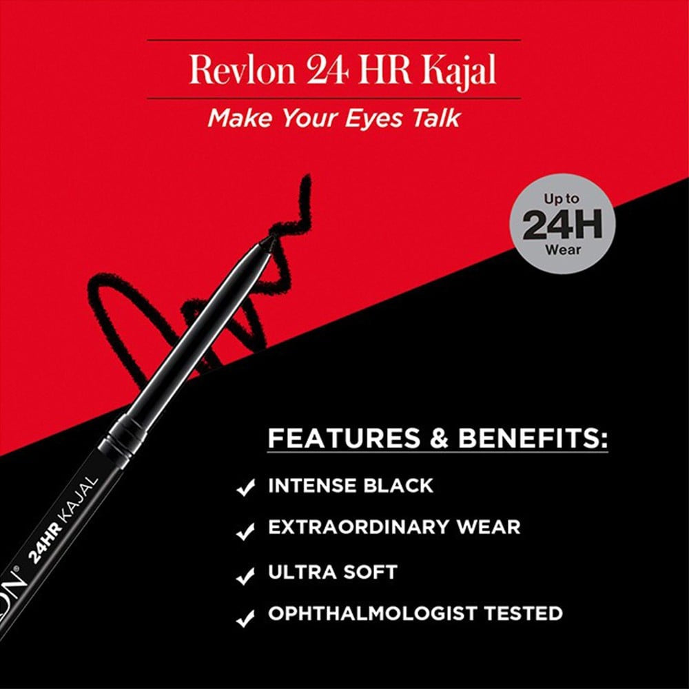 Revlon 24 Hour Kajal (Intense Black) : 0.35 g