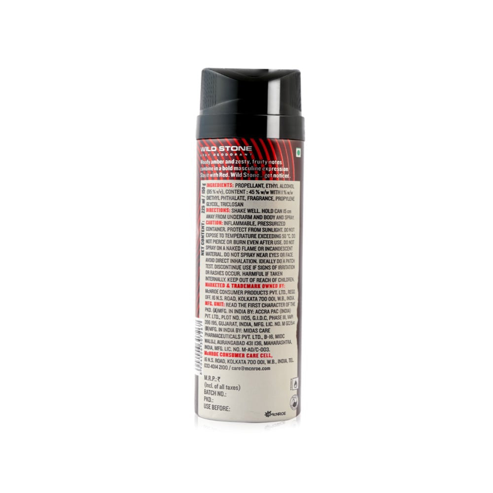 Wild Stone Red Body Men's Deodorant : 225 ml