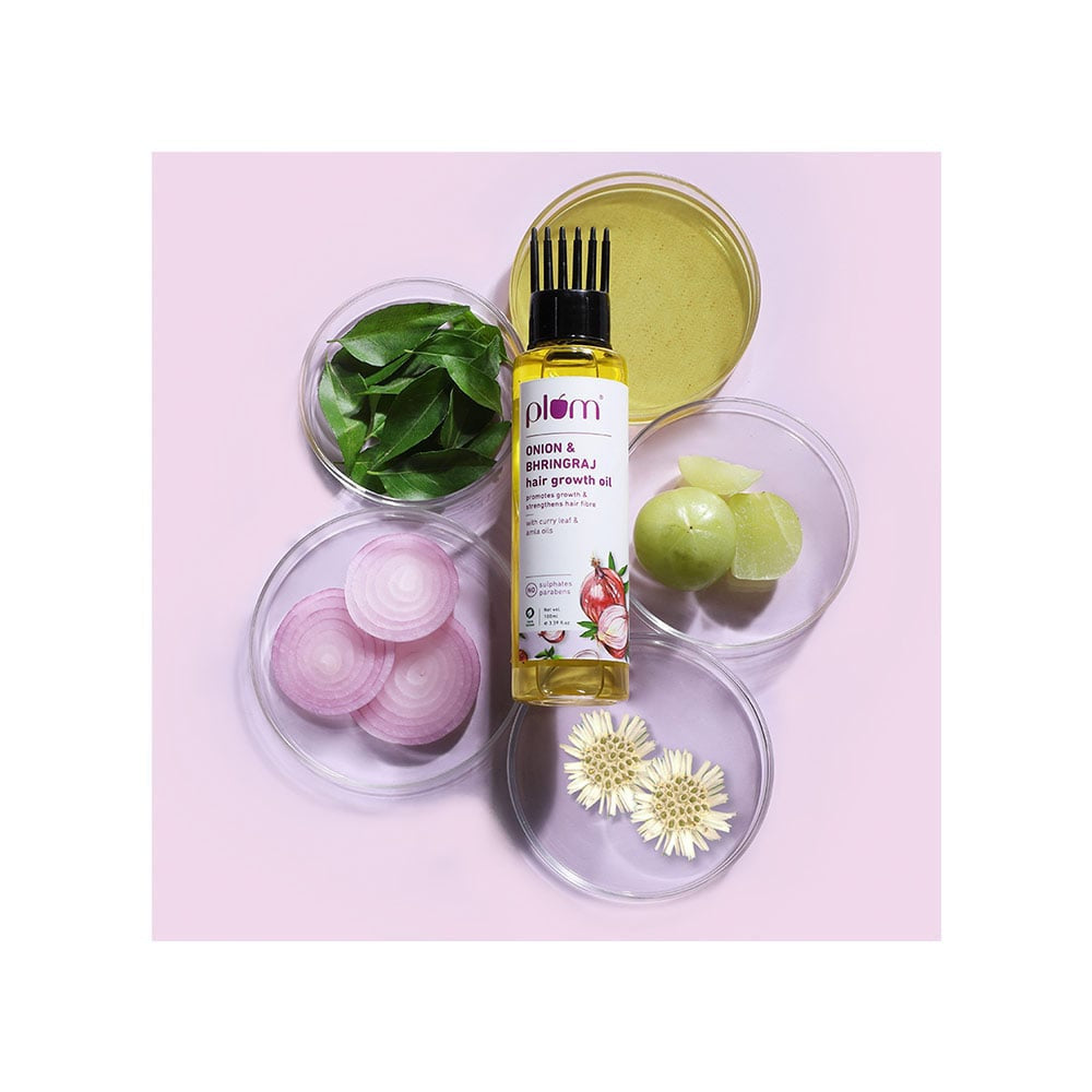 Plum Onion & Bhringraj Hair Growth Onion Hair Oil : 100 ml