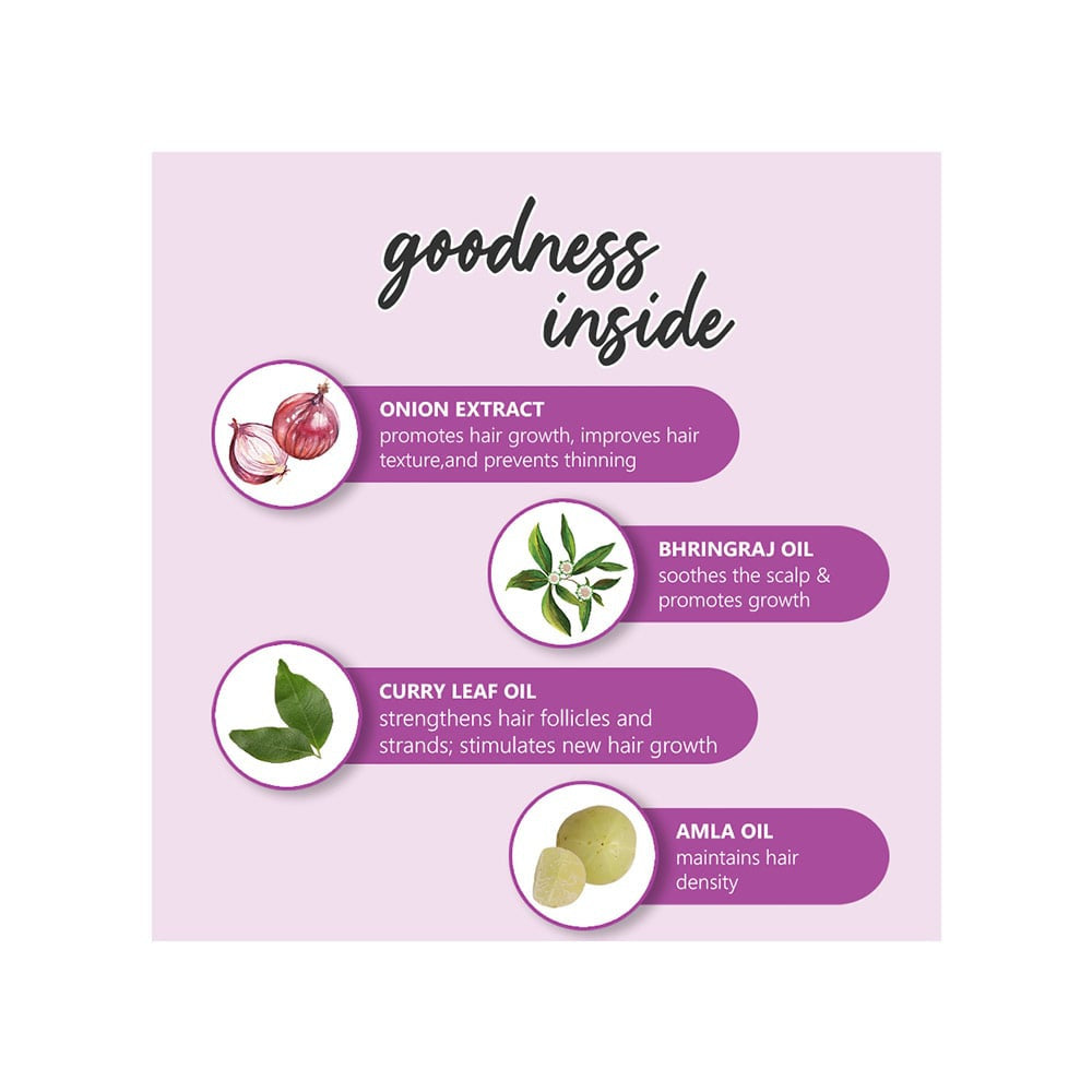 Plum Onion & Bhringraj Hair Growth Onion Hair Oil : 100 ml