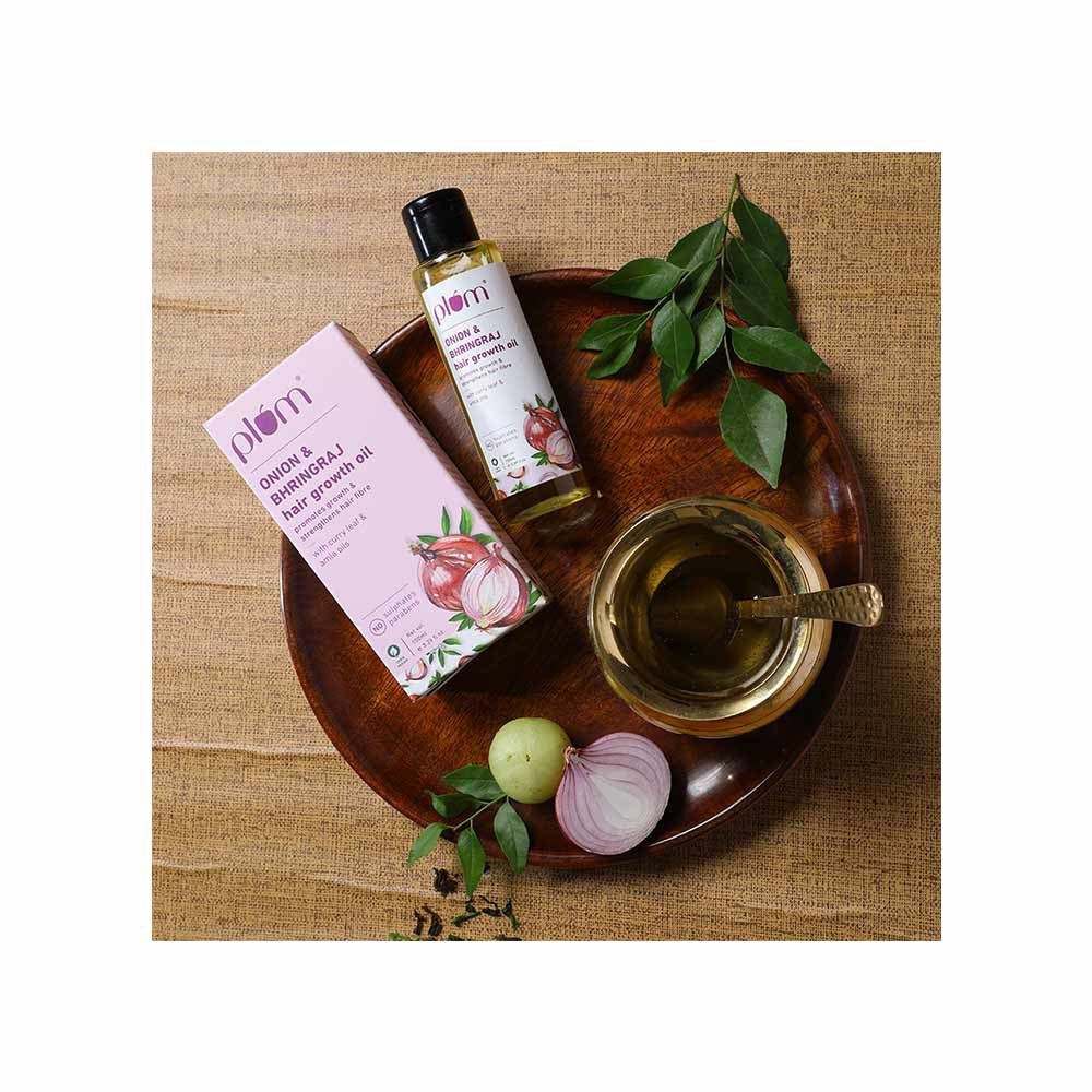 Plum Onion & Bhringraj Hair Growth Onion Hair Oil : 100 ml