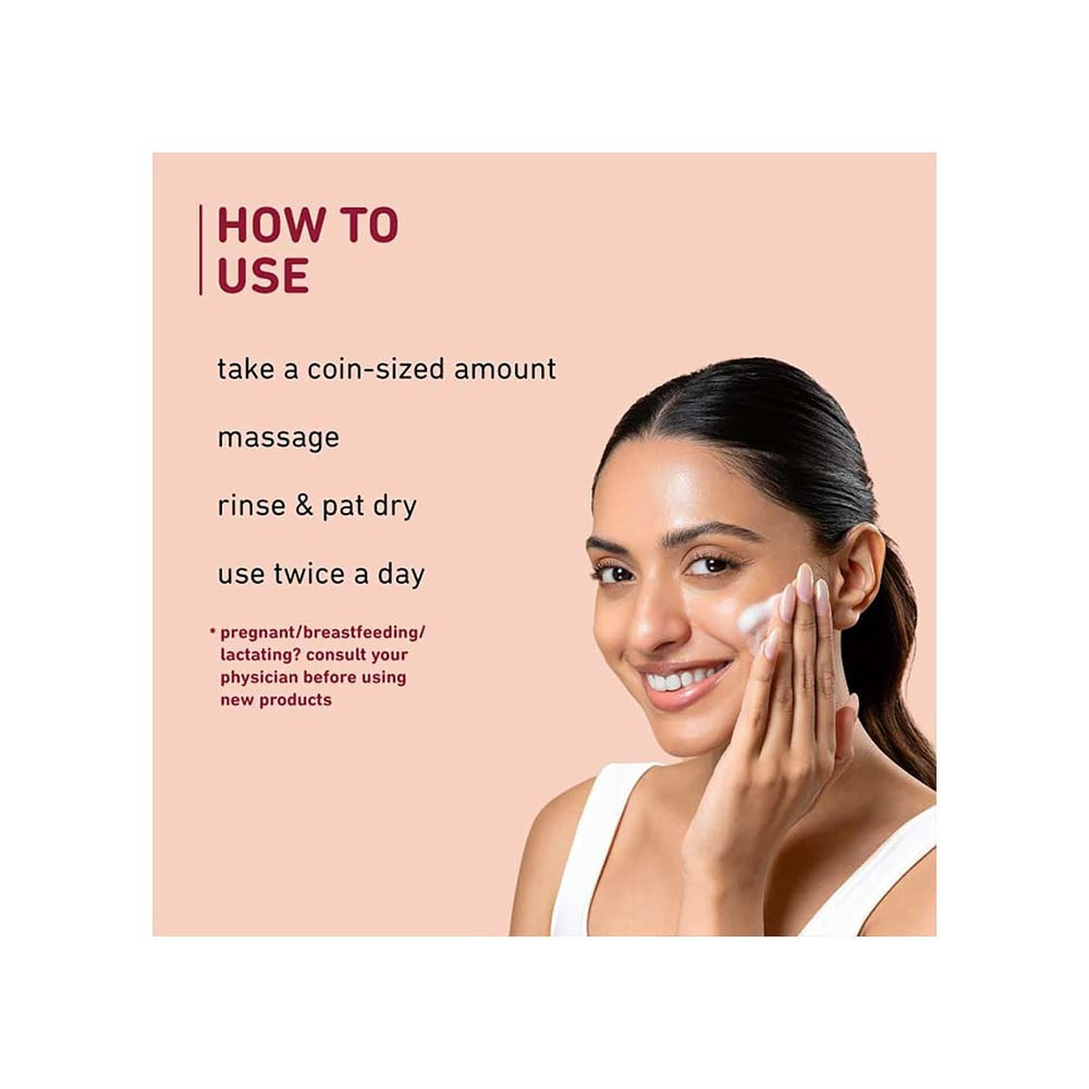 Plum Saffron & Papaya Glow Bright Face Wash : 100 ml