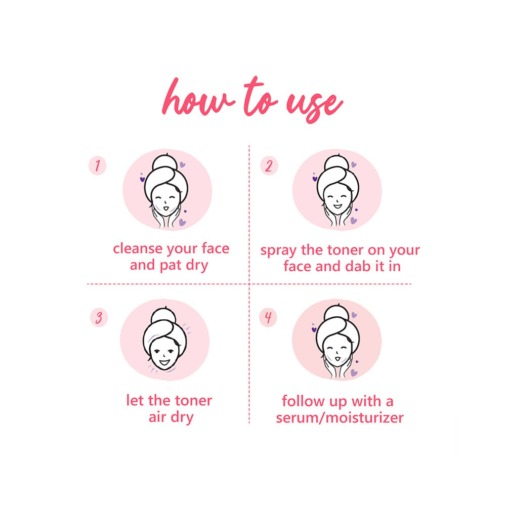 Plum Bulgarian Valley Rose Water Toner with Hyaluronic Acid - Pack of 2 : 2 x 100 ml