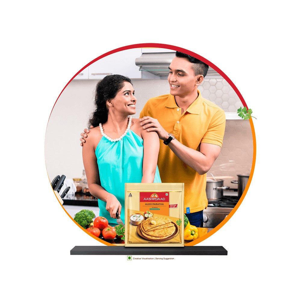 Aashirvaad Aloo Paratha (Heat & Eat) : 400 g (4 pieces)