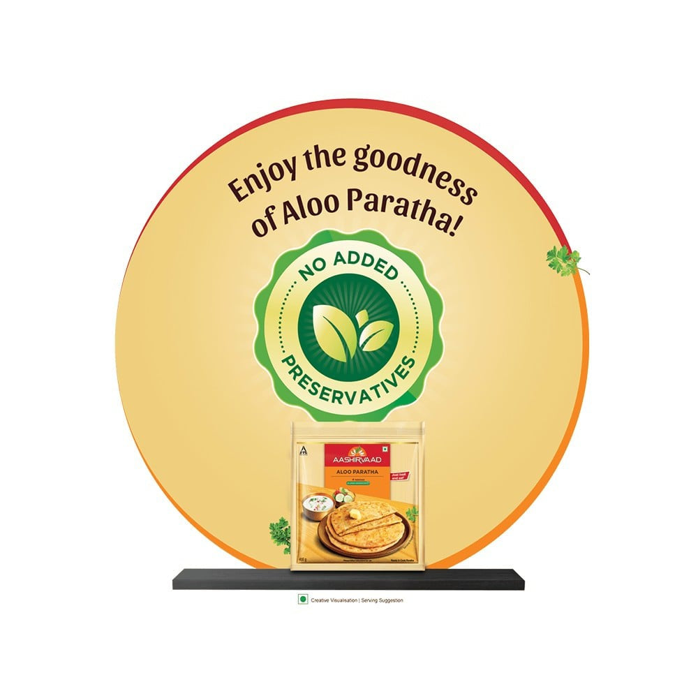 Aashirvaad Aloo Paratha (Heat & Eat) : 400 g (4 pieces)