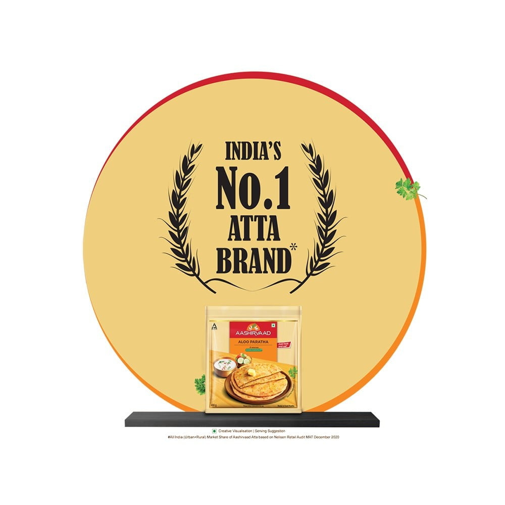 Aashirvaad Aloo Paratha (Heat & Eat) : 400 g (4 pieces)